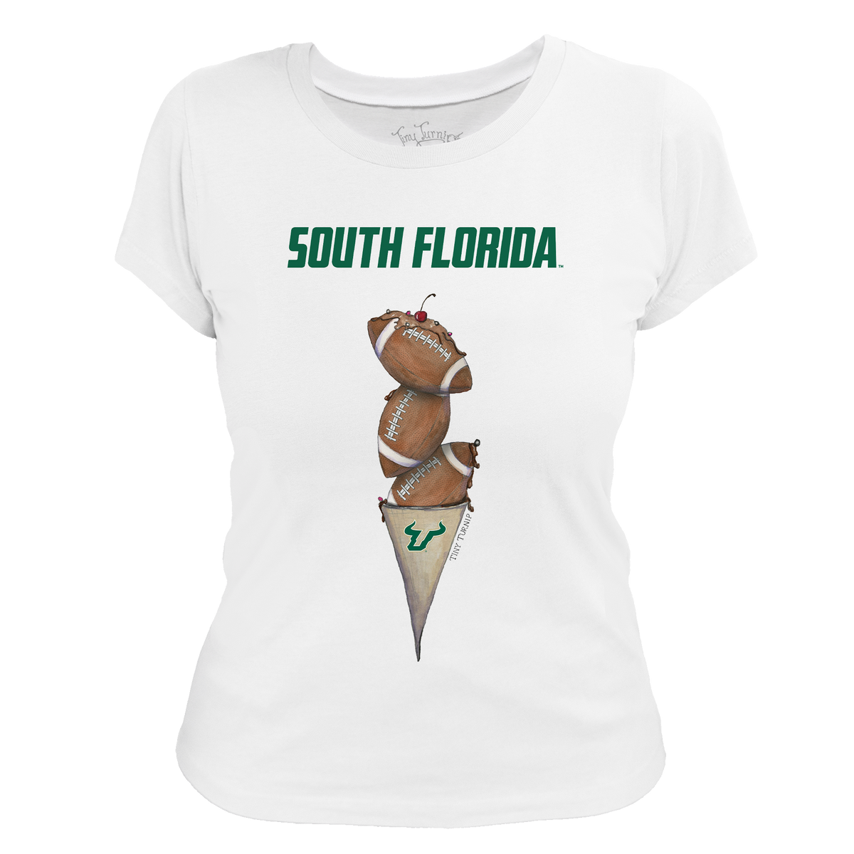 South Florida Bulls Football Triple Scoop Women's Tee Shirt