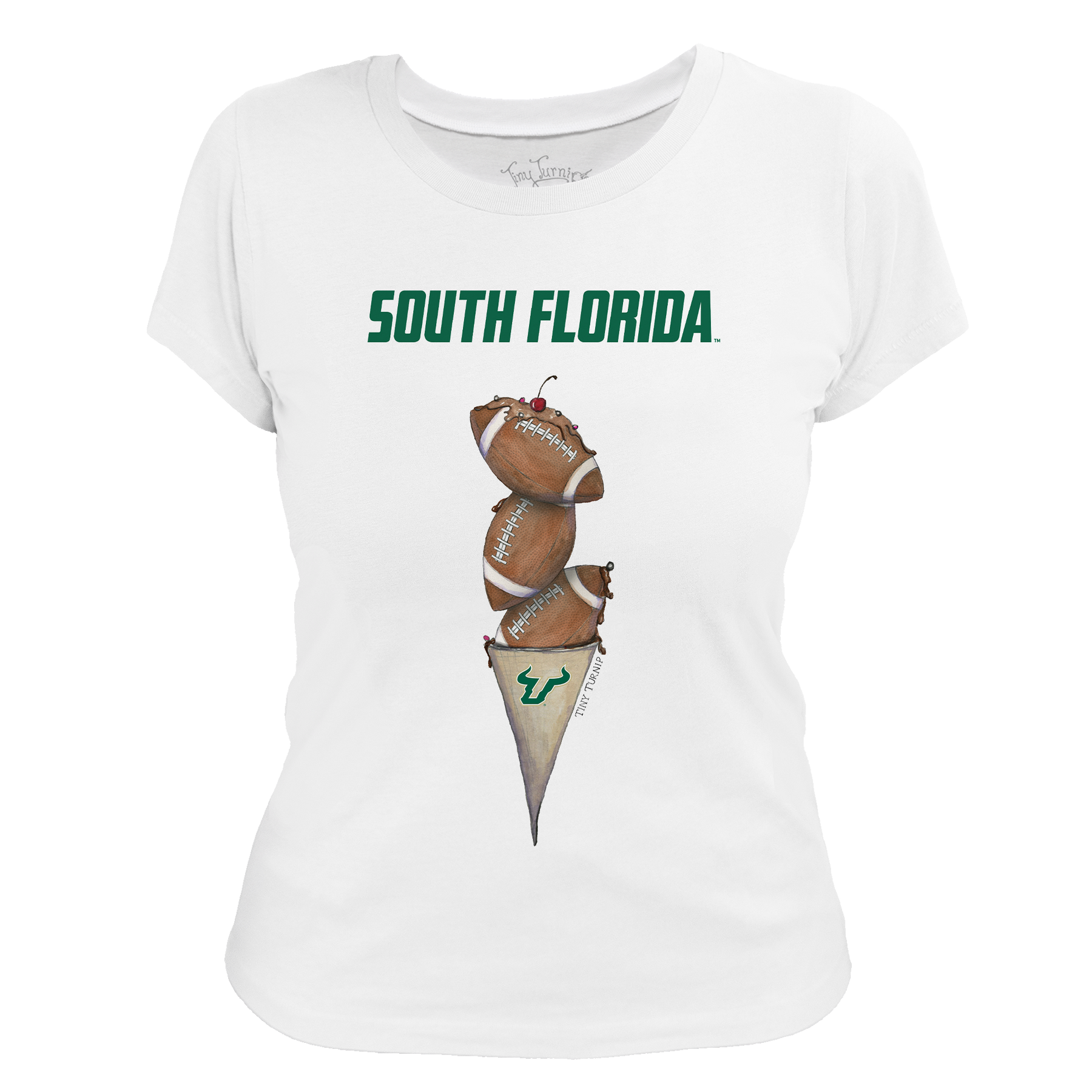 South Florida Bulls Football Triple Scoop Women's Tee Shirt