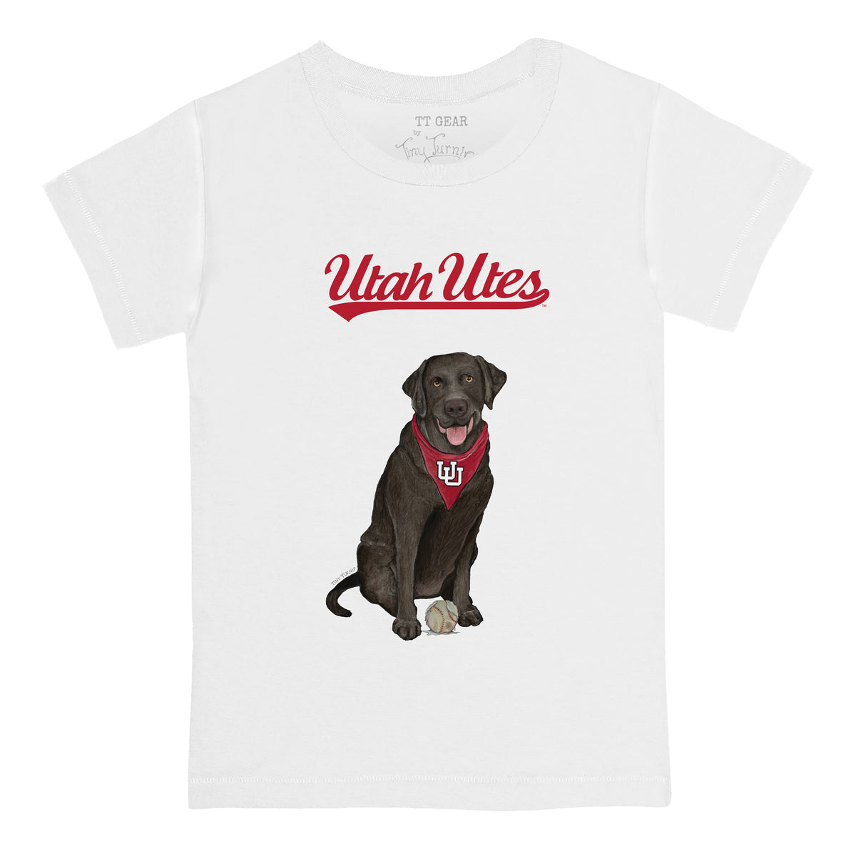 Utah Utes Black Labrador Retriever Tee Shirt