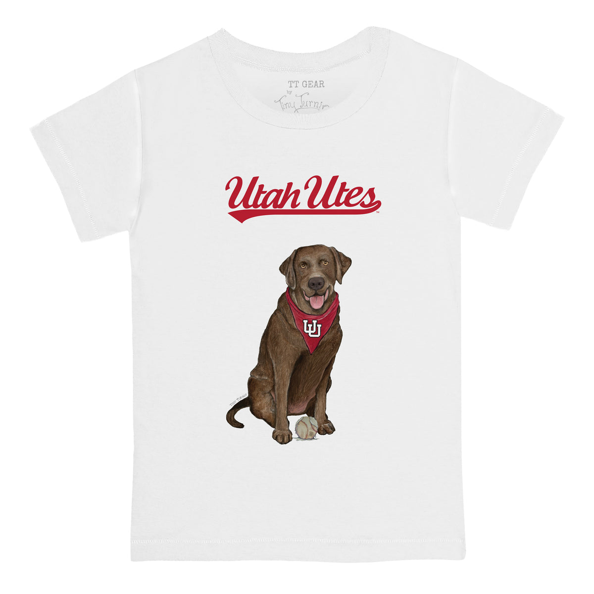 Utah Utes Chocolate Labrador Retriever Tee Shirt