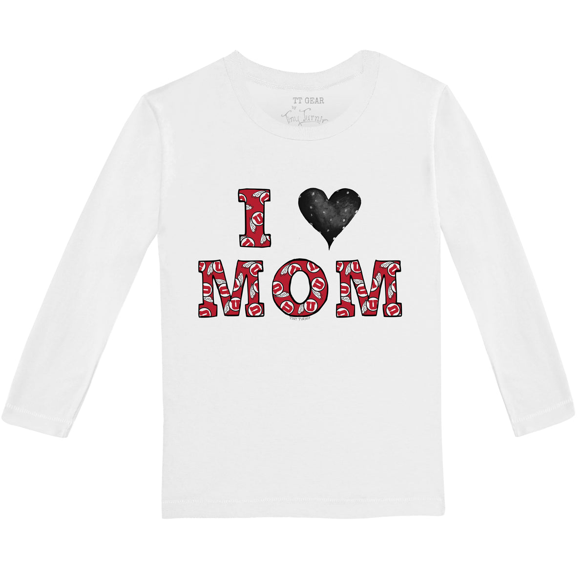 Utah Utes I Love Mom Long-Sleeve Tee Shirt