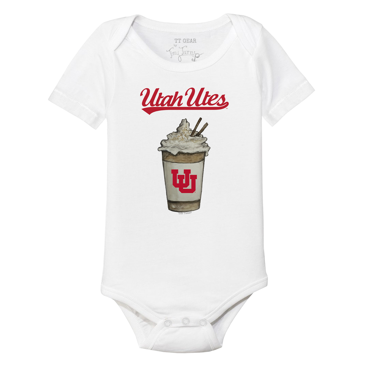 Utah Utes Latte Short Sleeve Snapper