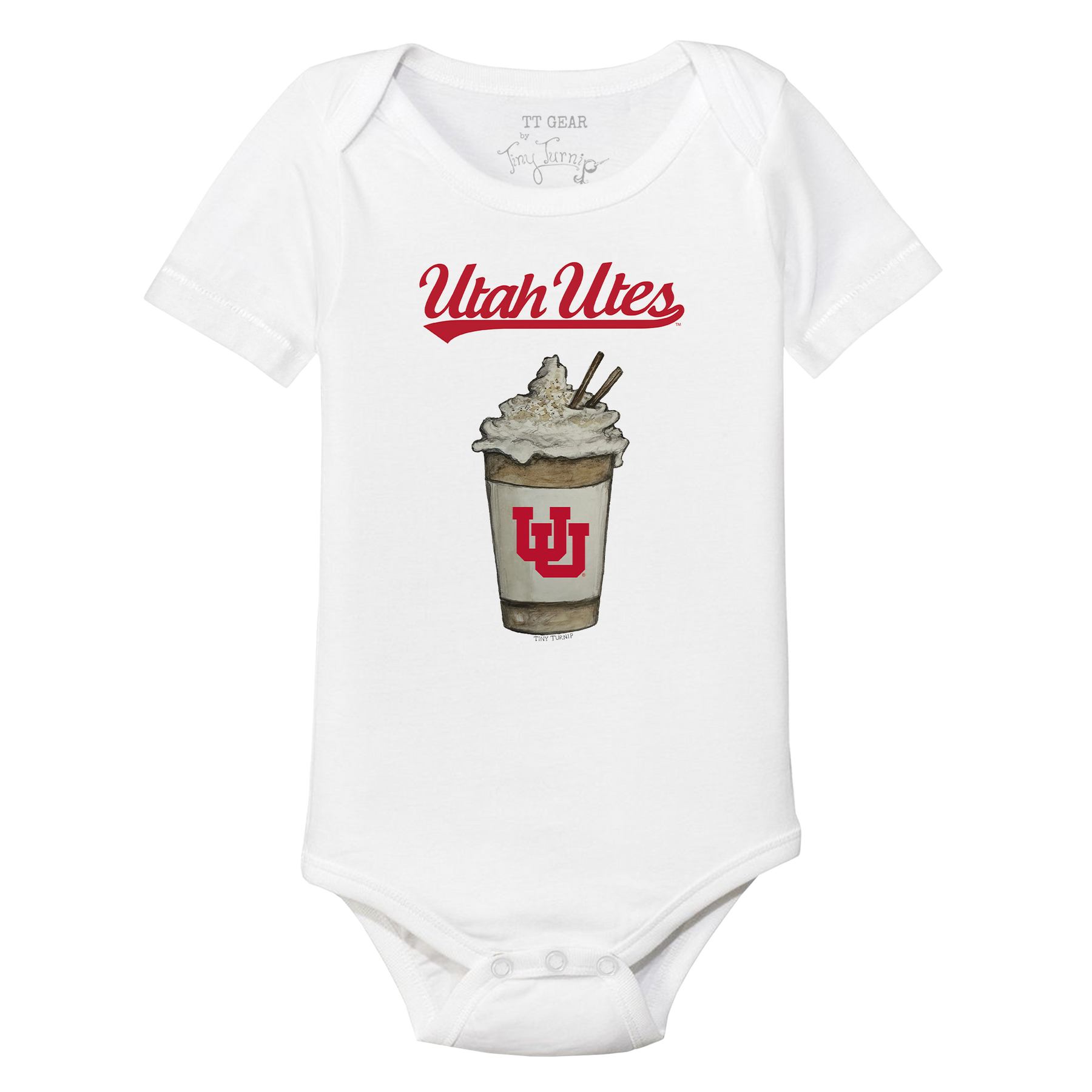 Utah Utes Latte Short Sleeve Snapper