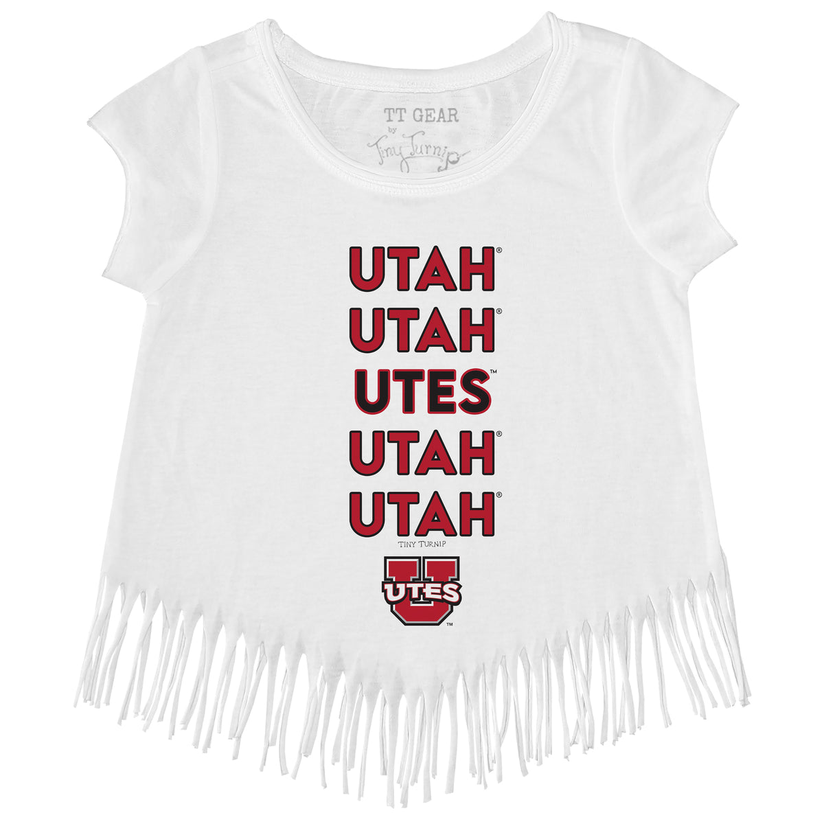 Utah Utes Stacked Fringe Tee