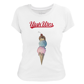 Utah Utes Triple Scoop Tee Shirt