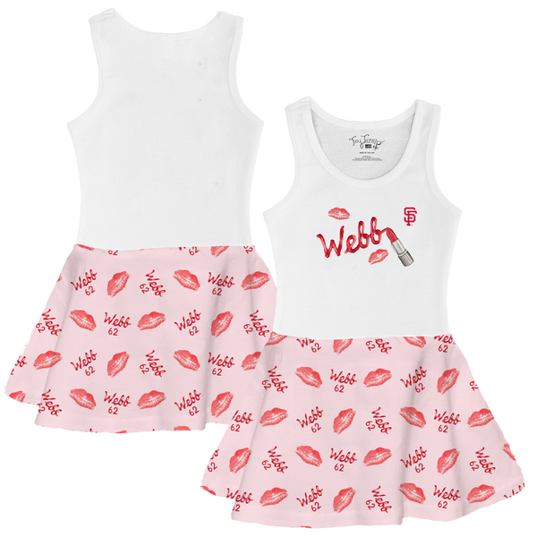 VIP MLB MLB Lipstick w/ Name. Number - Tank Swing Dress - Tiny Turnip