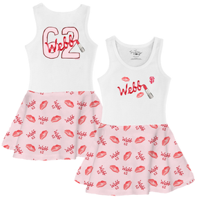 Lipstick w/ Name. Number - Tank Swing Dress - Tiny Turnip