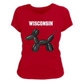 Wisconsin Badgers Balloon Dog Women's Tee Shirt