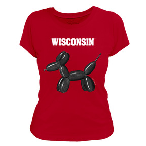 Wisconsin Badgers Balloon Dog Women's Tee Shirt
