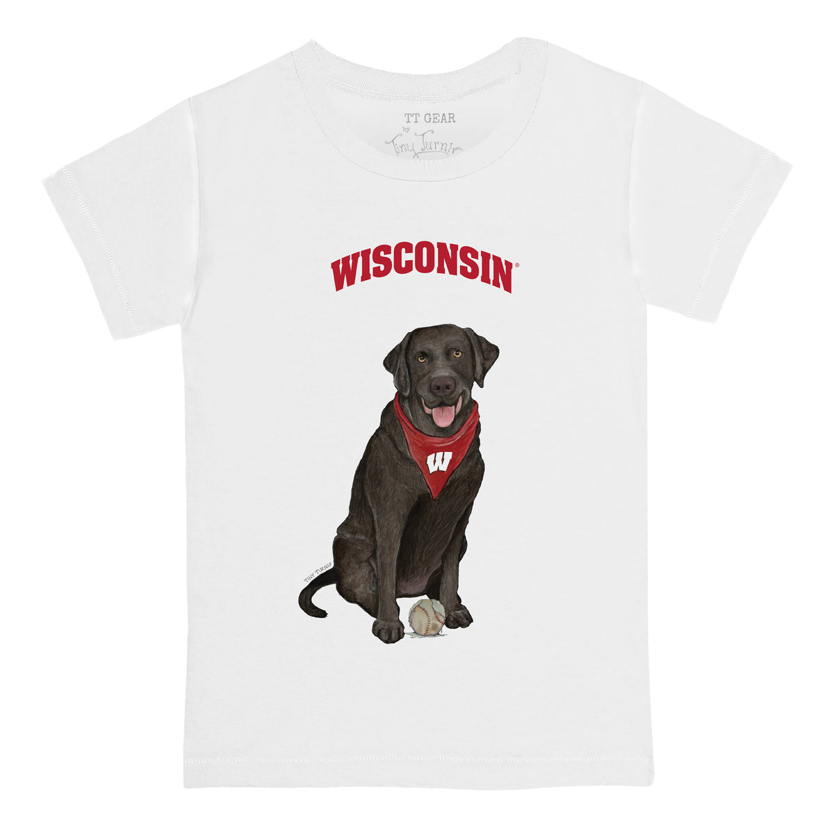 Wisconsin Badgers Black Labrador Retriever Tee Shirt