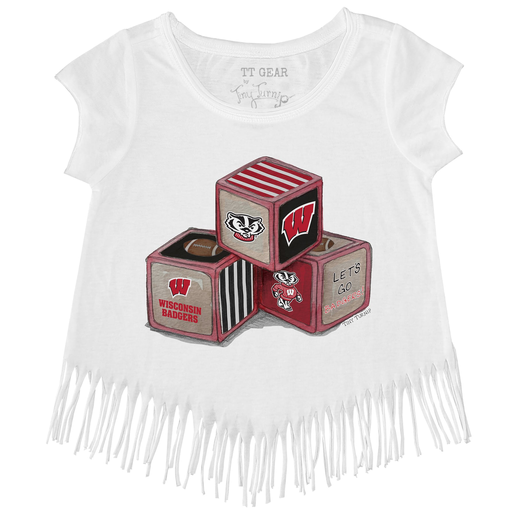 Wisconsin Badgers Blocks Fringe Tee