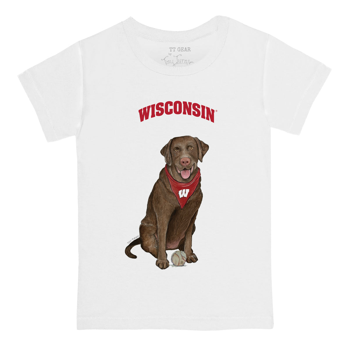 Wisconsin Badgers Chocolate Labrador Retriever Tee Shirt