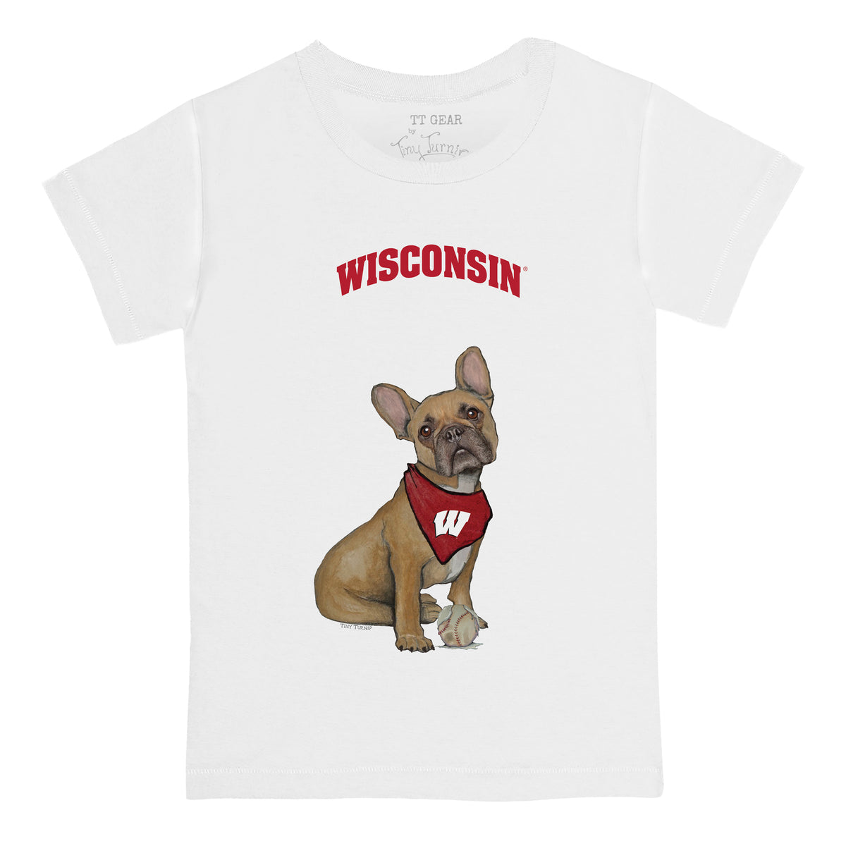 Wisconsin Badgers French Bulldog Tee Shirt