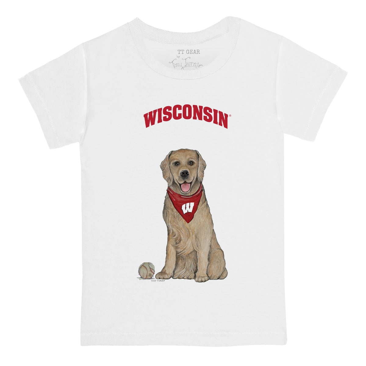 Wisconsin Badgers Golden Retriever Tee Shirt