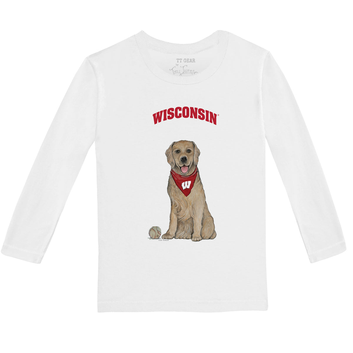 Wisconsin Badgers Golden Retriever Long-Sleeve Tee Shirt