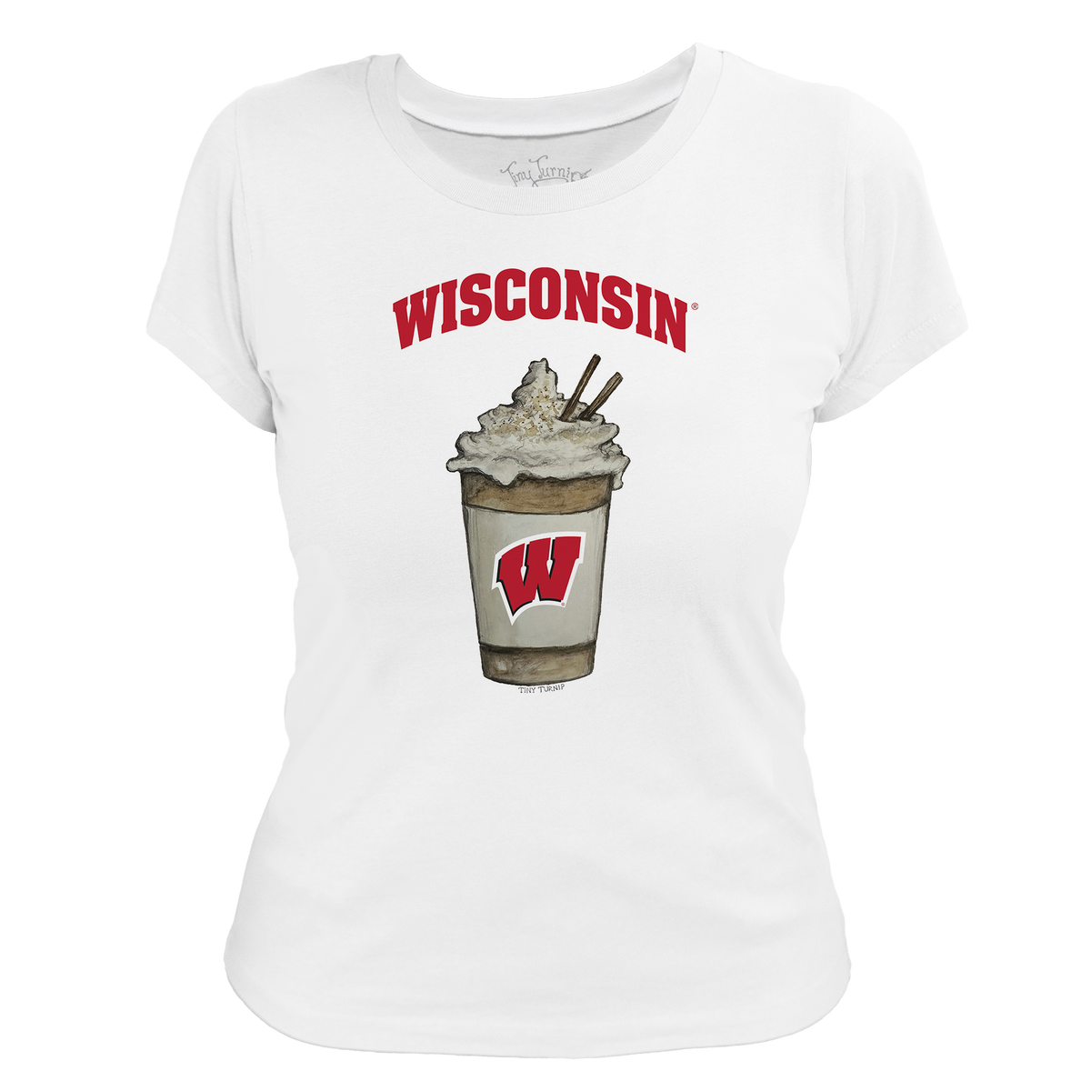 Wisconsin Badgers Latte Women's Tee Shirt