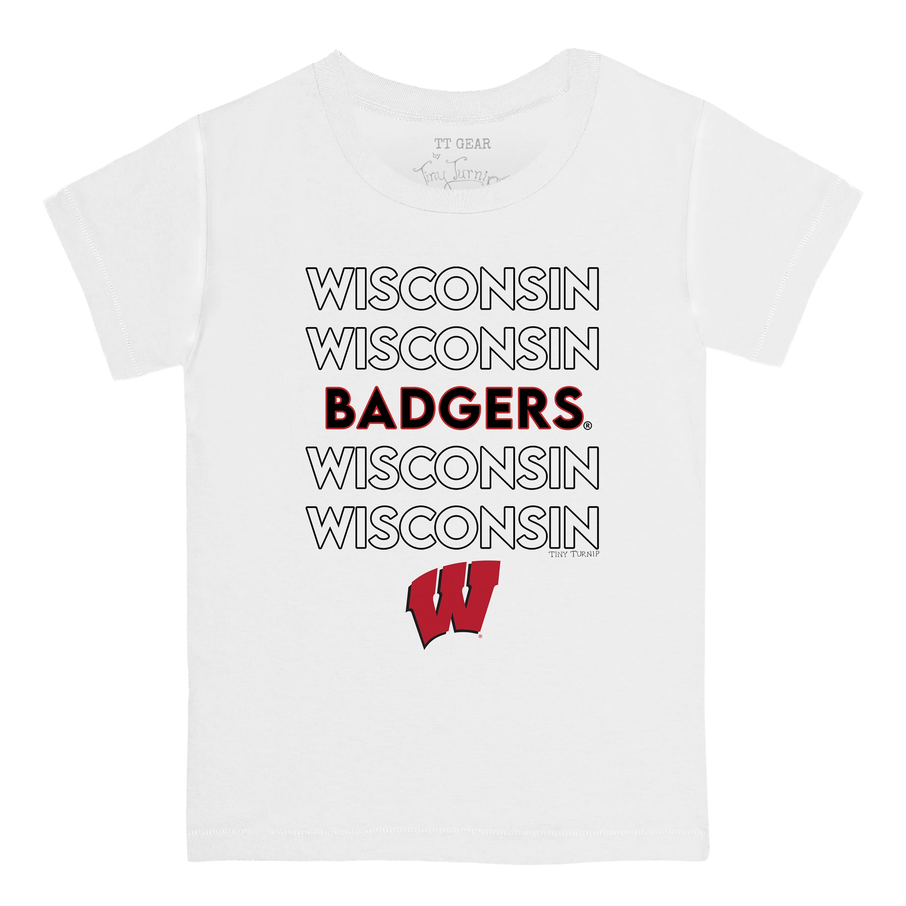 Wisconsin Badgers Stacked Tee Shirt