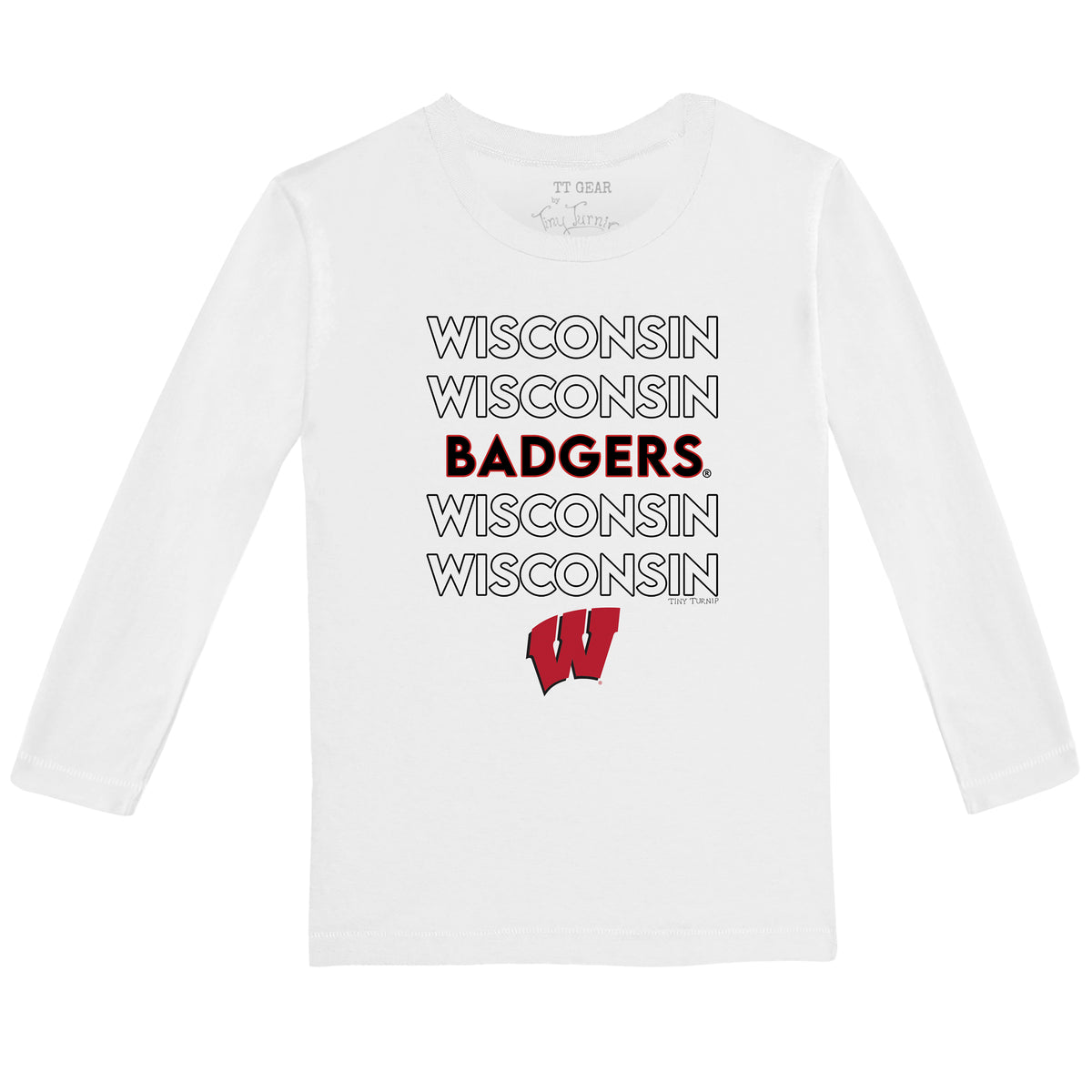 Wisconsin Badgers Stacked Long-Sleeve Tee Shirt