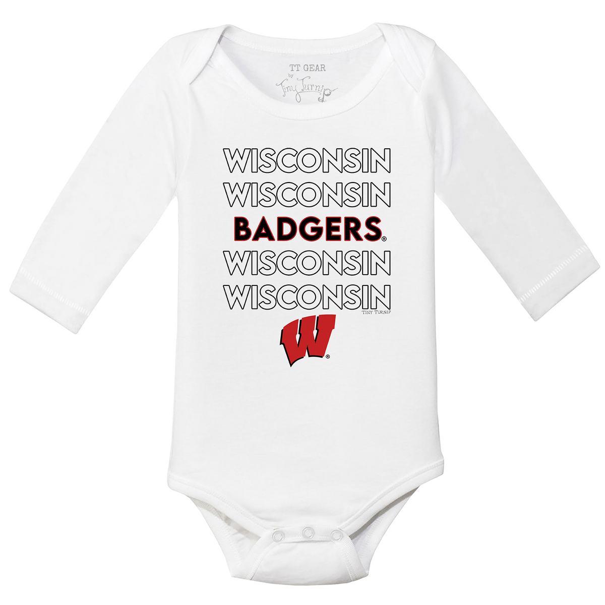 Wisconsin Badgers Stacked Long-Sleeve Snapper