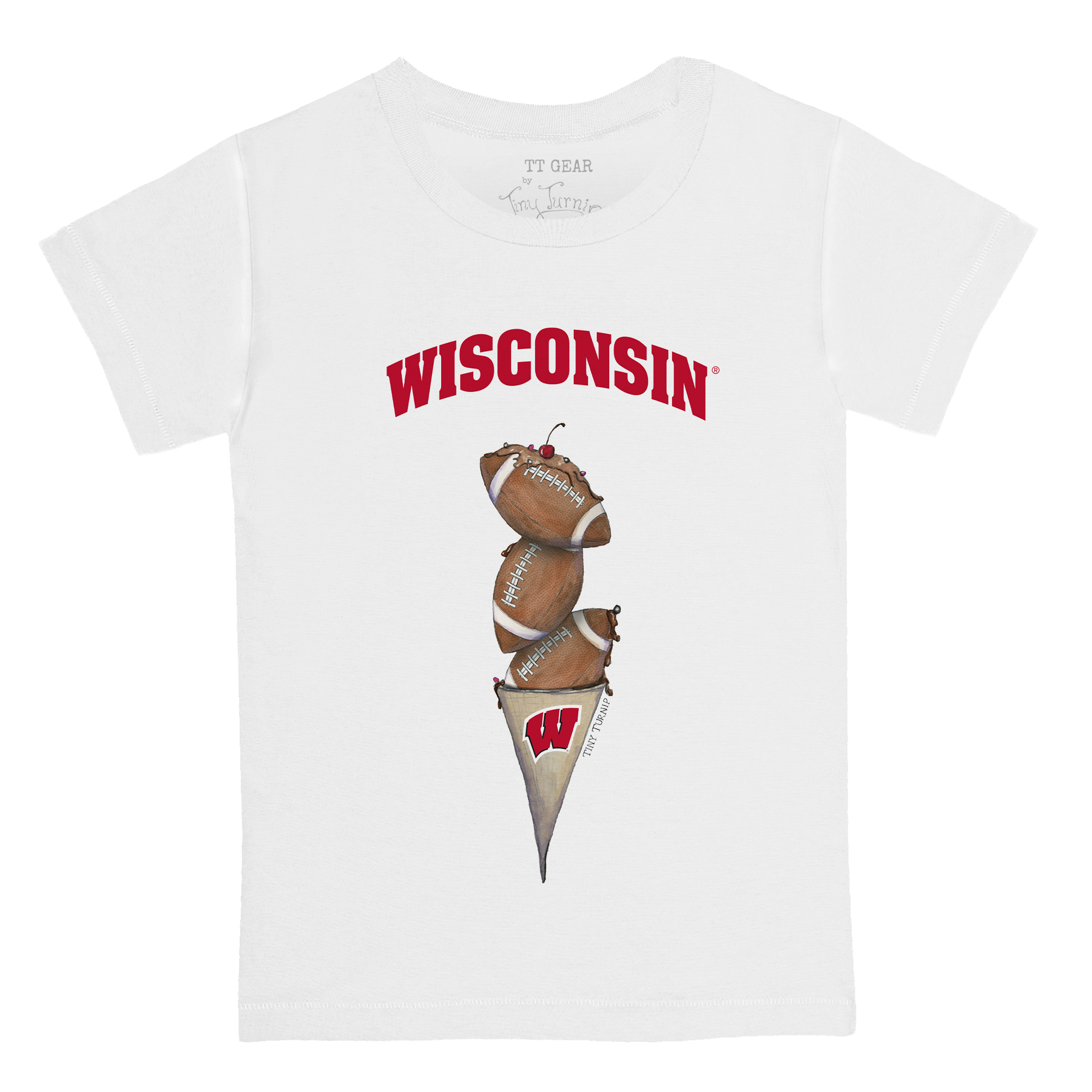 Wisconsin Badgers Football Triple Scoop Kid's Tee Shirt