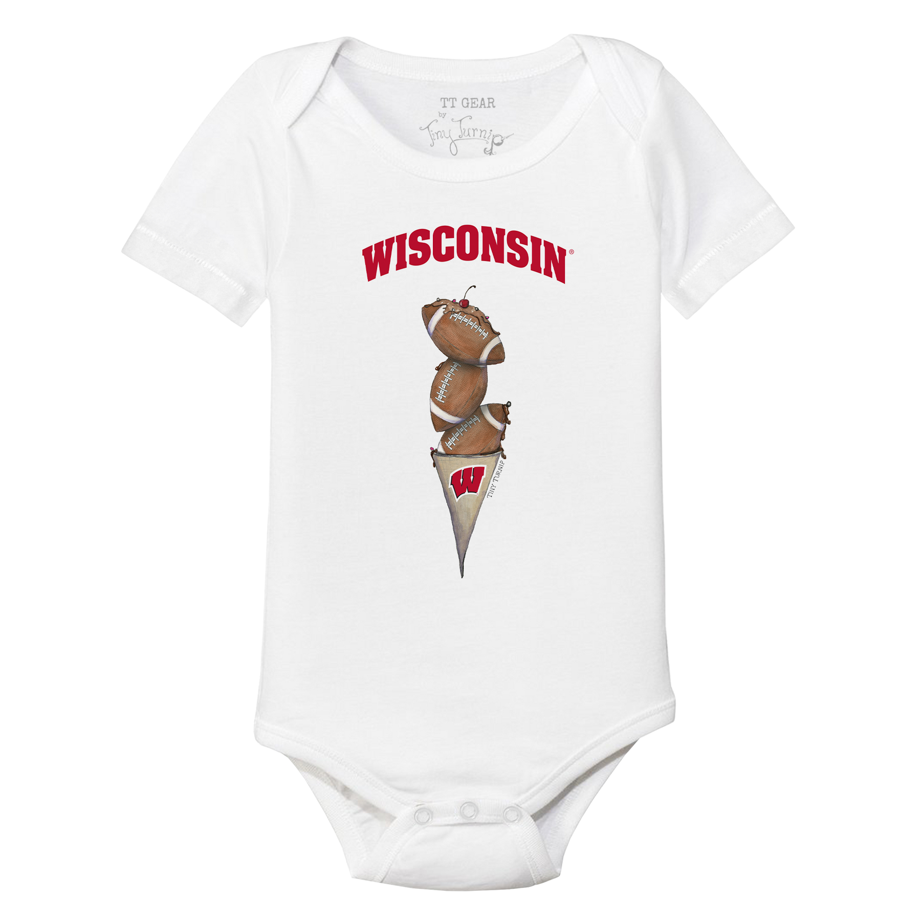 Wisconsin Badgers Football Triple Scoop Short Sleeve Snapper
