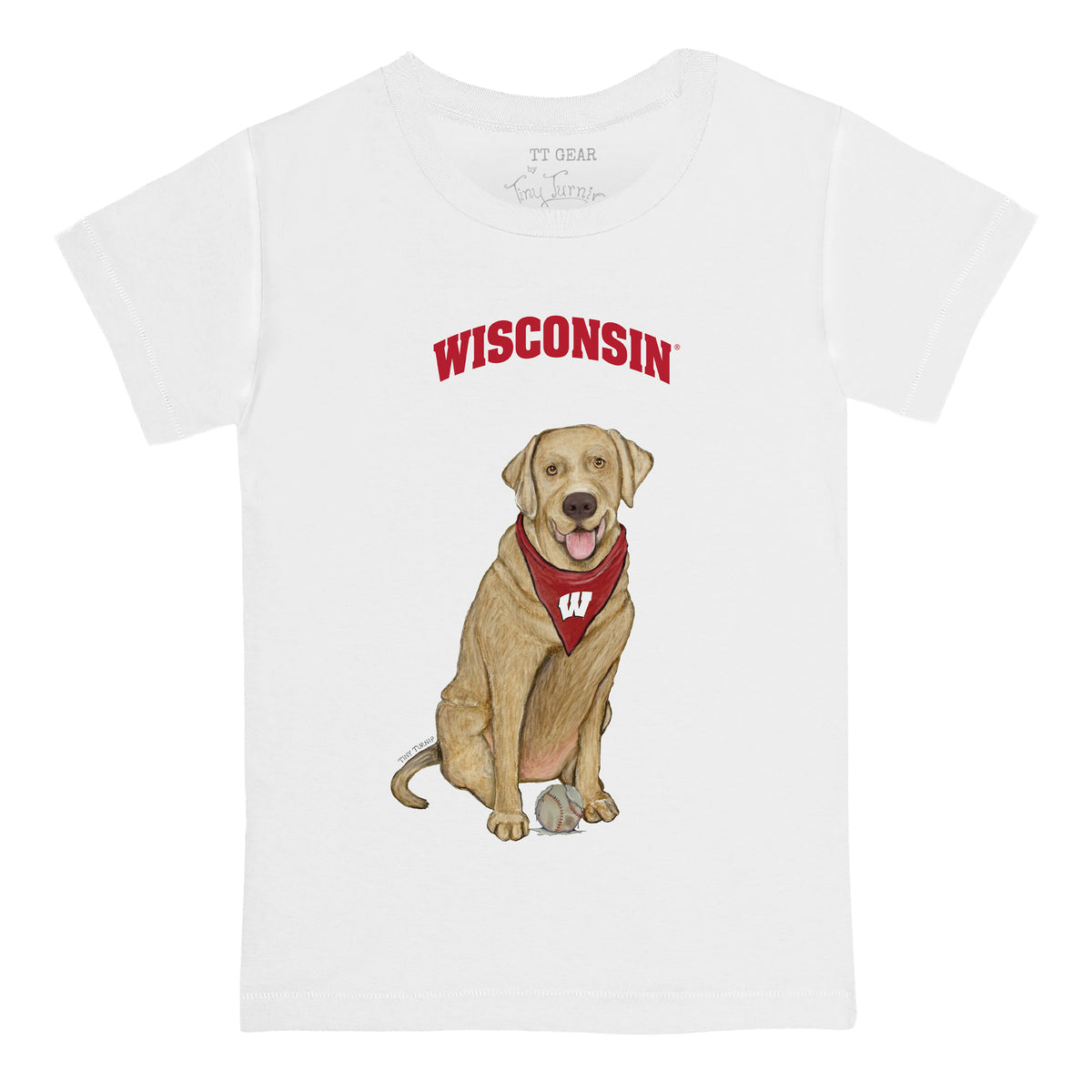 Wisconsin Badgers Yellow Labrador Retriever Tee Shirt