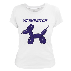 Washington Huskies Balloon Dog Women's Tee Shirt