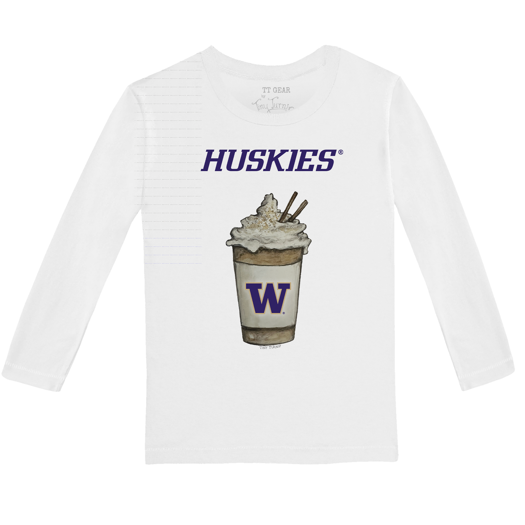 Washington Huskies Latte Long-Sleeve Tee Shirt