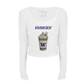 Washington Huskies Latte Women's Lucy Long Sleeve