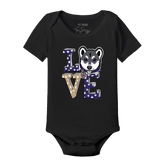 Washington Huskies LOVE Short Sleeve Snapper