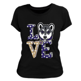 Washington Huskies LOVE Women's Tee Shirt