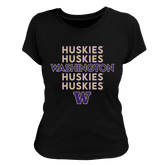 Washington Huskies Stacked Women's Tee Shirt