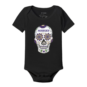 Washington Huskies Sugar Skull Short Sleeve Snapper