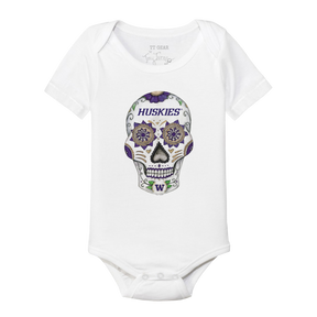 Washington Huskies Sugar Skull Short Sleeve Snapper