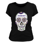 Washington Huskies Sugar Skull Women's Tee Shirt