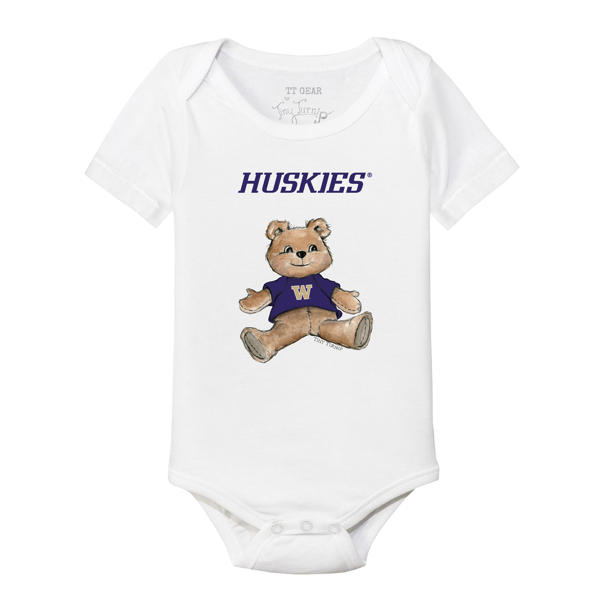 Washington Huskies Teddy Short Sleeve Snapper