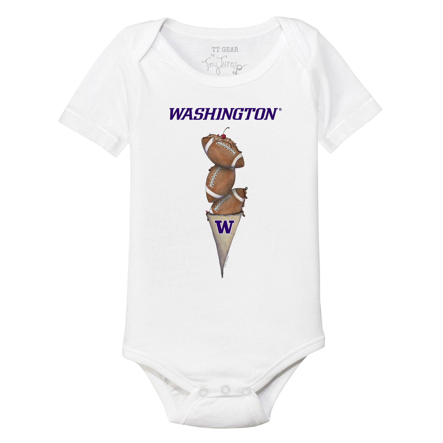 Washington Huskies Football Triple Scoop Short Sleeve Snapper