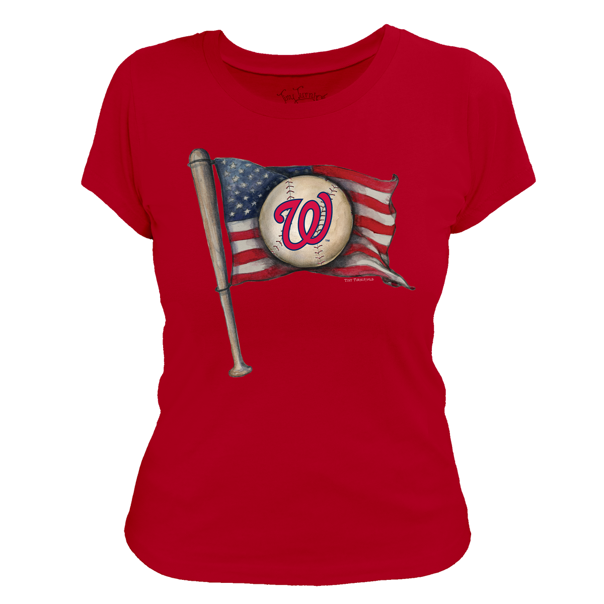 Washington Nationals Baseball Flag Women's Tee Shirt