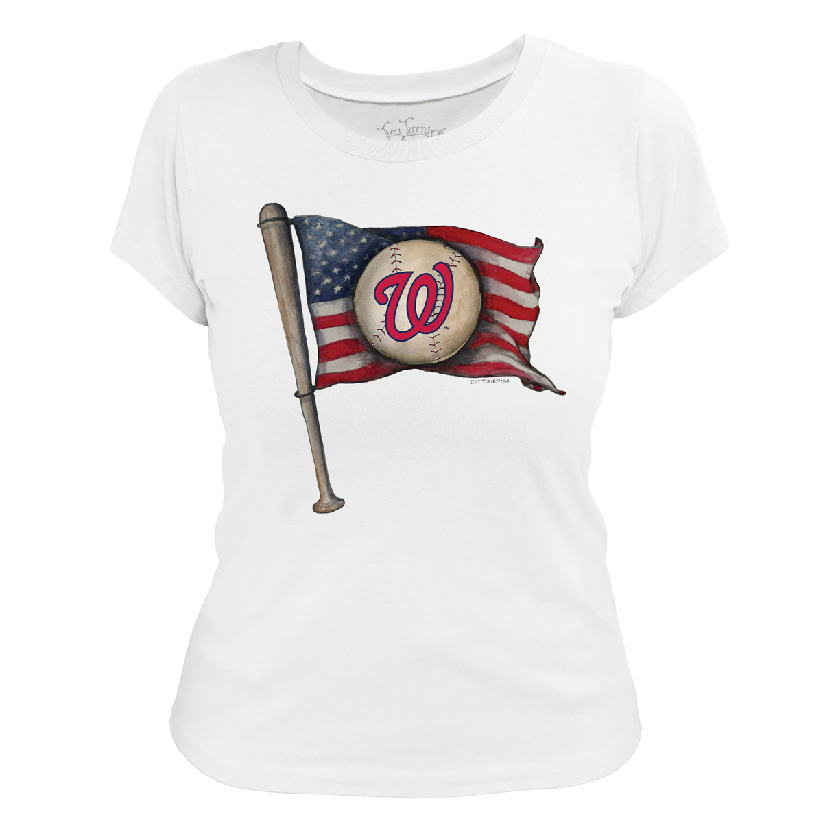 Washington Nationals Baseball Flag Women's Tee Shirt