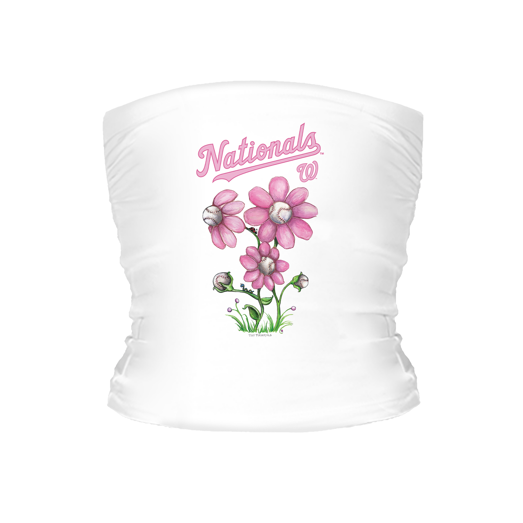 Washington Nationals Blooming Baseball Tube Top - Tiny Turnip