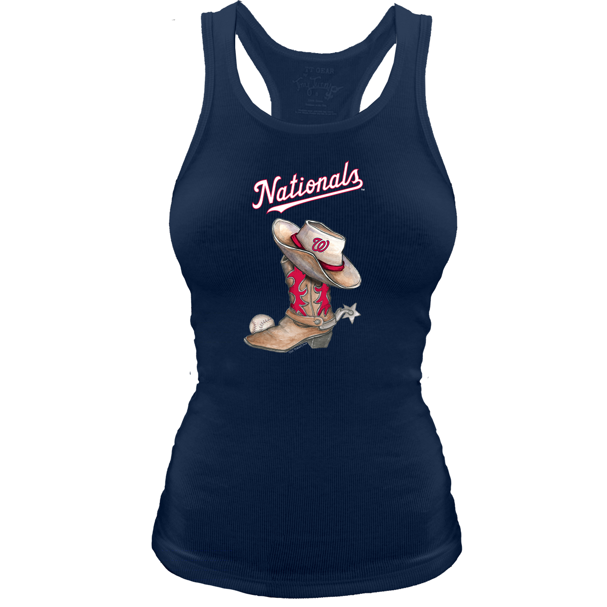 Washington Nationals Cowboy Boot Racerback Tank - Tiny Turnip