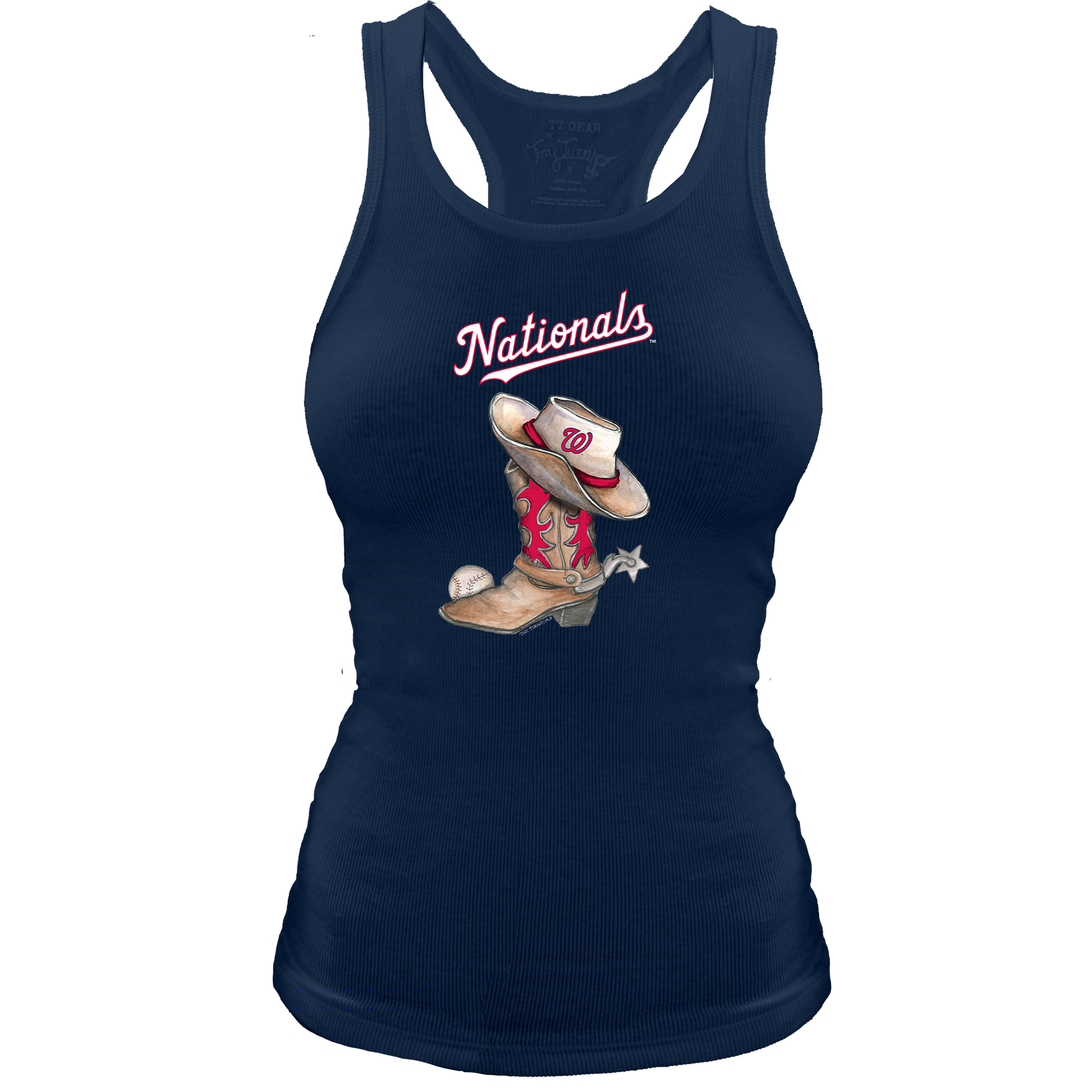 Washington Nationals Cowboy Boot Racerback Tank - Tiny Turnip