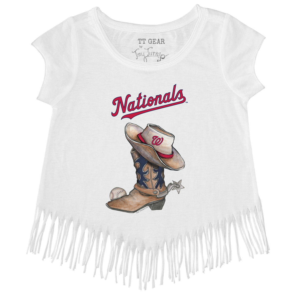 Washington Nationals Cowboy Boot Fringe Tee