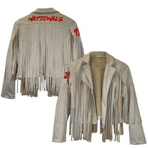 Washington Nationals Farrah Fringe Jacket --(ships after 8/11)