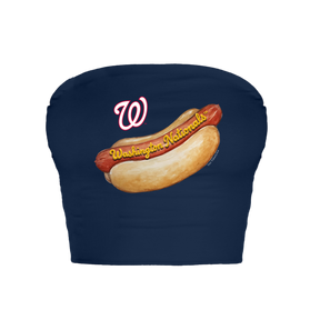 Washington Nationals Hot Dog Crop Tube Top