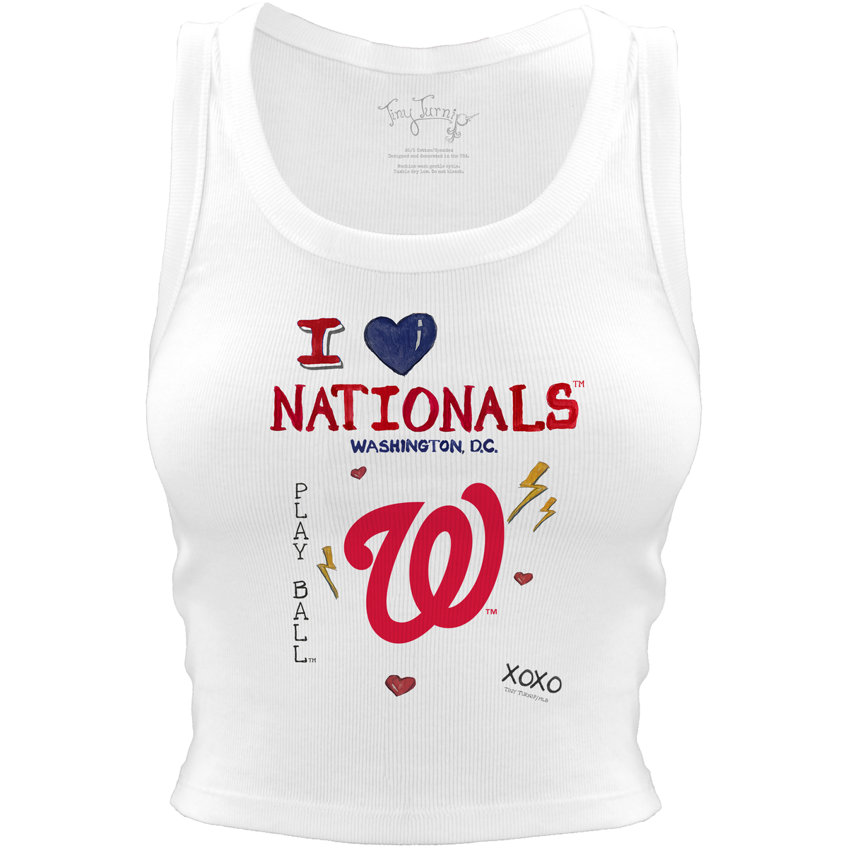 Washington Nationals I Heart Team Crop Tank - Tiny Turnip