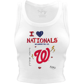 Washington Nationals I Heart Team Crop Tank - Tiny Turnip