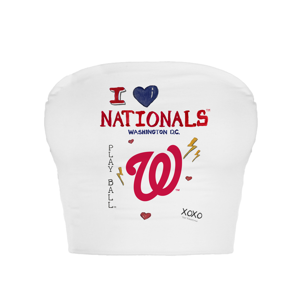 Washington Nationals I Heart Nationals Crop Tube Top