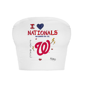 Washington Nationals I Heart Nationals Crop Tube Top