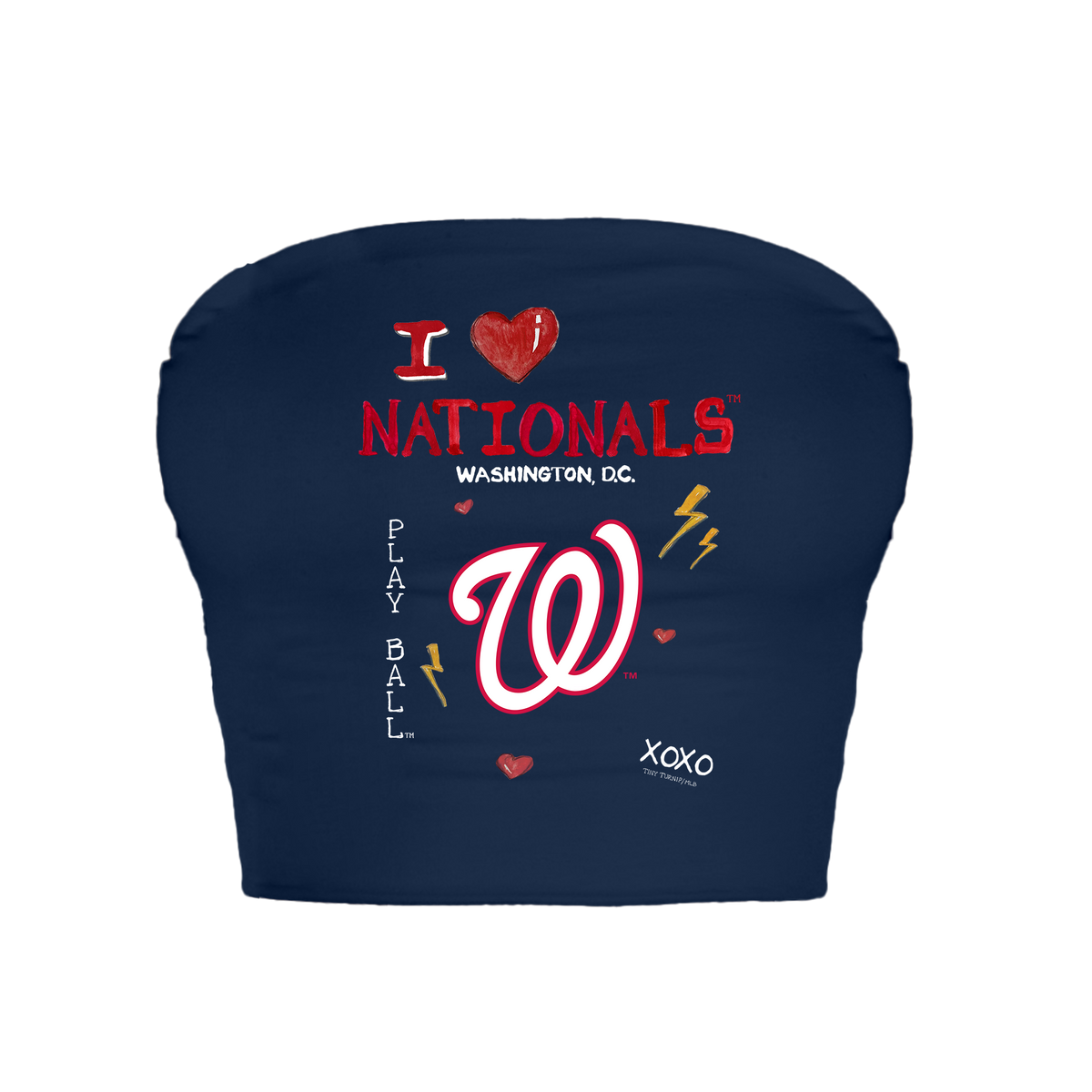 Washington Nationals I Heart Nationals Crop Tube Top